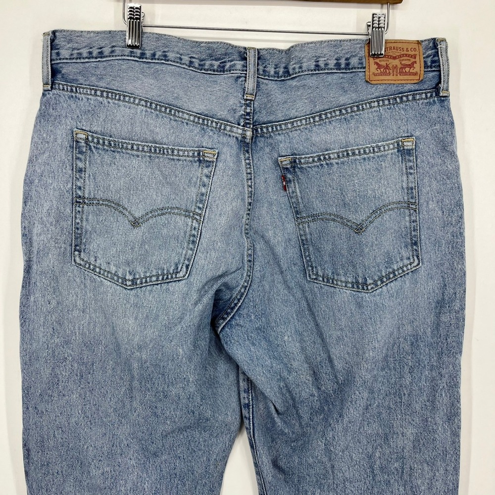 Levis 94 Baggy Jeans Womens 34 Light Wash Blue Denim Relaxed Wide Leg - Picture 13 of 16